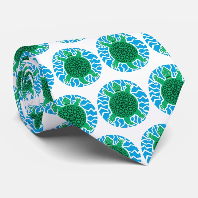 Cravate Sauvez les tortues de mer - Recycle! (Roulé)
