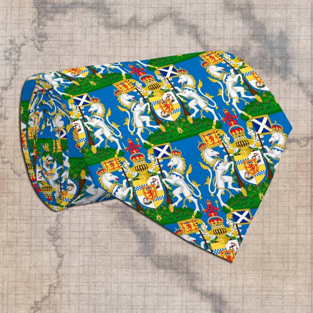 Cravate Scotland Armoiries, Scottish Flag business Blue (Créateur téléchargé)