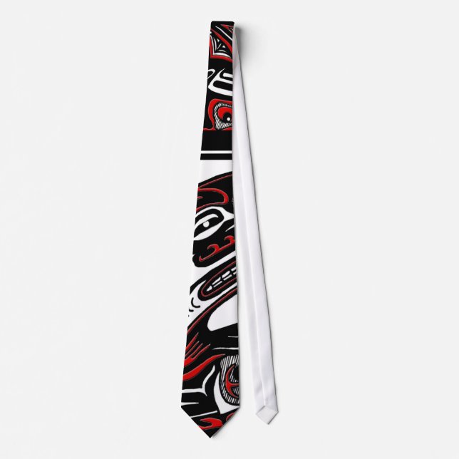 Cravate SEA OTTER & BABY (Haida Styled) Gamme de cadeaux (Devant)
