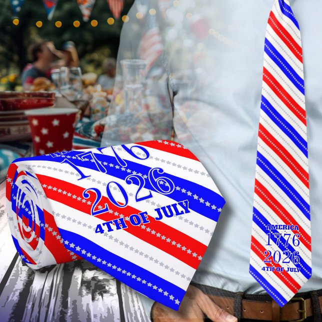 Cravate Semiquincentennial Stars & Stripes 1776-2026 (Créateur téléchargé)