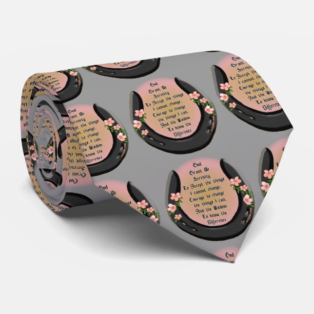 Cravate Sérénité Grey Horseshoe (Roulé)