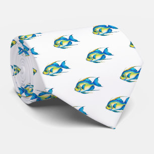 Cravate - Série Aquarelle : Poisson-ange