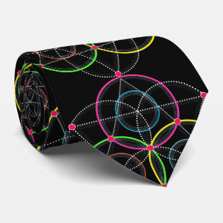Cravate Série de cercles géométriques et lignes en