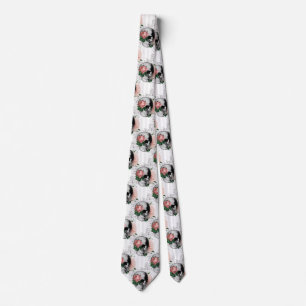 Cravate Série de crânes floraux roses Design 2
