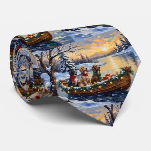 Cravate Setter Anglais Noël Bateau Fêtes