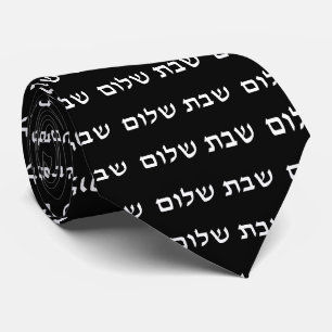 Cravate Shabbat Shalom Hébreux Chebbos juifs