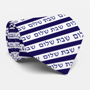 Cravate Shabbat Shalom Hébreux Chebbos juifs