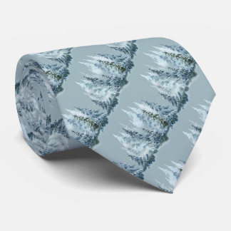 Cravate Shades of Blue Spruce Coniferous Trees Wilderness 
