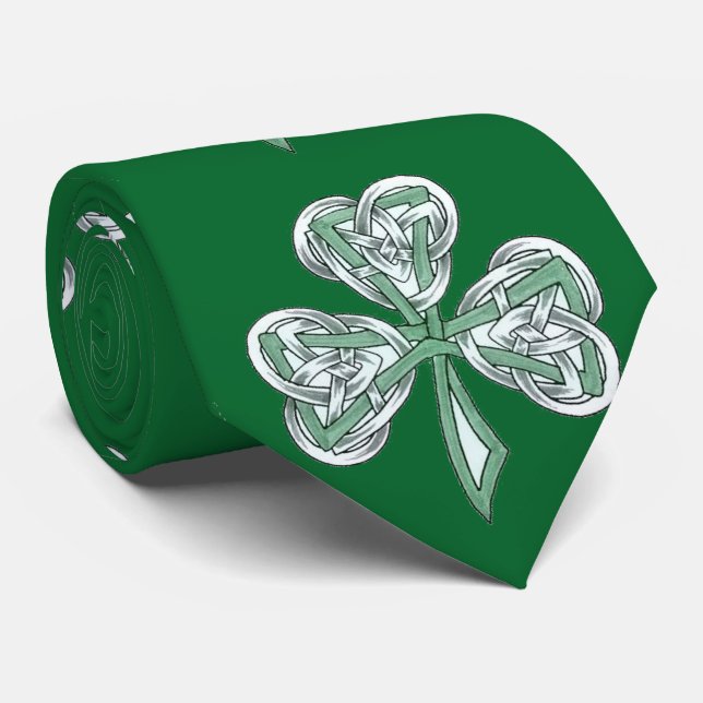 Cravate Shamrock de la St. Patrick's Day Trinity K (Roulé)