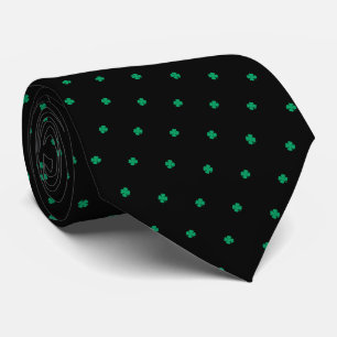 Cravate Shamrock irlandais élégant moderne vert Clover n