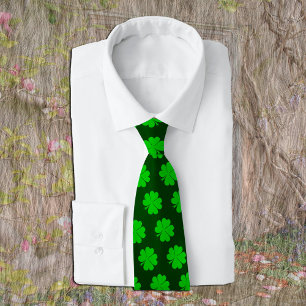 Cravate Shamrock & Lucky Clover monogrammed / St. Patricks