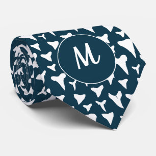 Cravate Shark Lover and Marine Biologist Monogram Teeth