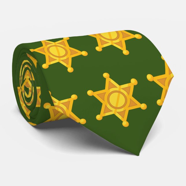 Cravate Sheriffstern shérif officier de l'ordre (Roulé)