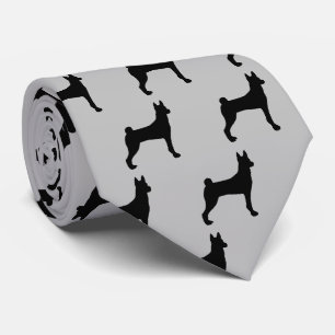 Cravate Silhouette de Chien Basenji
