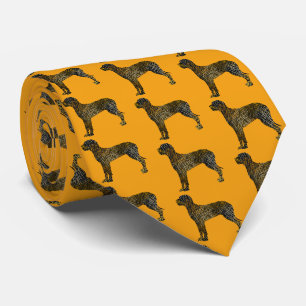 Cravate Silhouette Halloween Orange Cou Grande Dane Chien