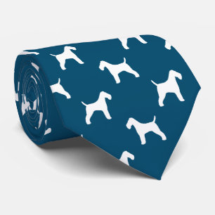 Cravate Silhouettes de chien de Terrier de Fox de fils Mot
