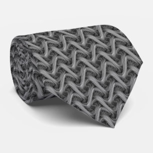 Cravate Silver Gris Gris Noir élégant Tandis Que Courbé