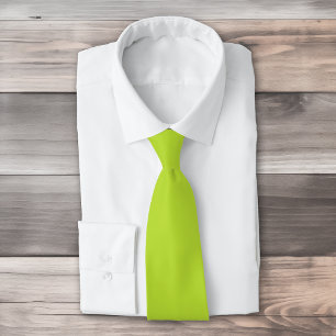Cravate Simple couleur solide clair acide vert citron