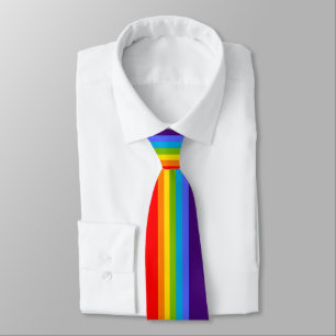 Cravate Simple et symétrique rainbow nom personnalisé Eleg