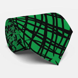 Cravate Simple Scribble Carreaux miroir Vert