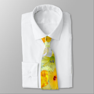Cravate Simple Yellow Floral Wedding Groomsmen Collection