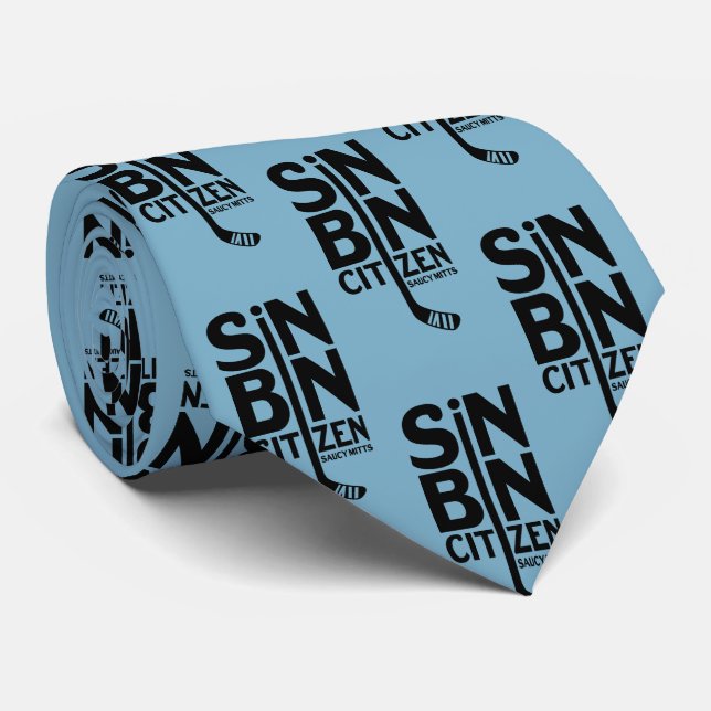 Cravate Sin Bin Citizen Hockey Blue (Roulé)