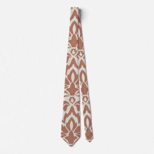 Cravate Skaymarts   Moderne Marron et Blanc Tendance Burea