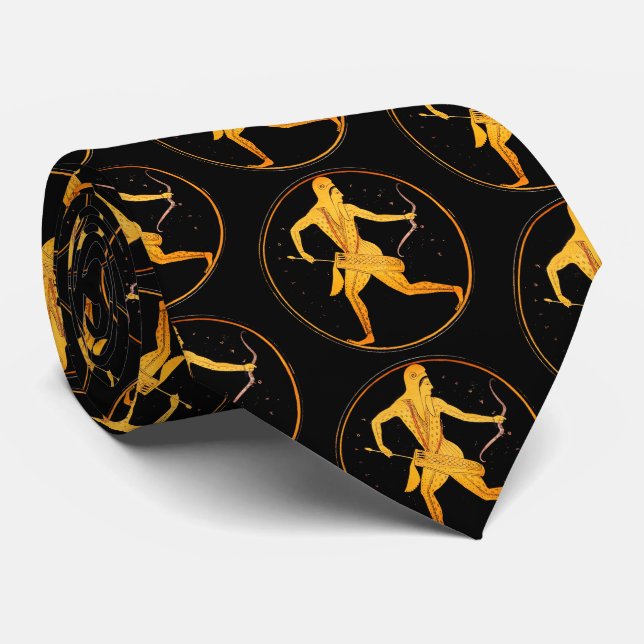 Cravate SKYTHIAN ARCHER Tondo Greek Attic red Figure (Roulé)