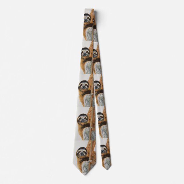 Cravate Sloth design tie (Devant)
