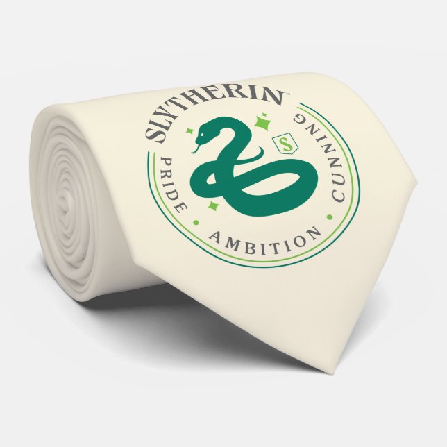 Cravate SLYTHERIN™ Insigne de fierté de la Maison du serpe (Roulé)