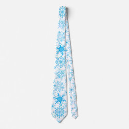 Cravate Snowflake bleu motif
