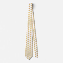 Cravate Snowflake Plaid Pattern Yellow Neck Tie