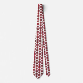 Cravate Snowflake Plaid Red Black Buffalo Neck Tie