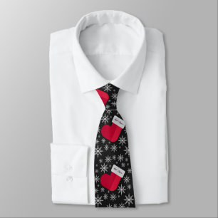 Cravate Snowflakes et Stocker Ajouter un nom Funny Christm