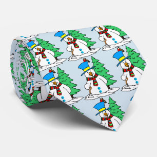 Cravate Snowman d'hiver