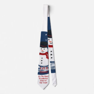 Cravate Snowman Laisser Neige Merveilleuse Année De Temps