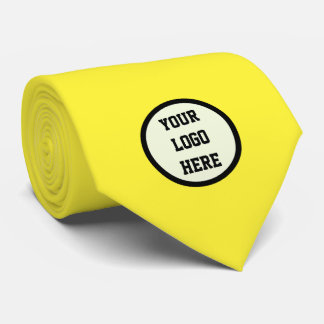 Cravate Société de logo personnalisé jaune entreprise d'en