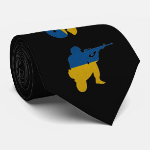 Cravate Soldats ukrainiens, drapeau ukrainien