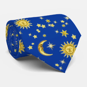 Cravate Soleil, Lune et Étoiles