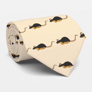 Cravate Souris pour animaux domestiques. Souris Tan Noir