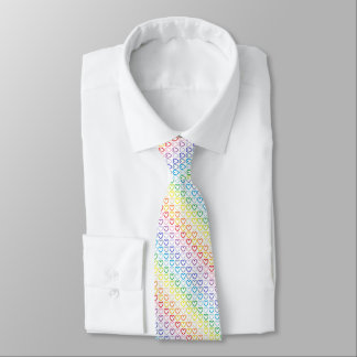 Cravate Spectre plus large Arc-en-ciel Coeurs délimités