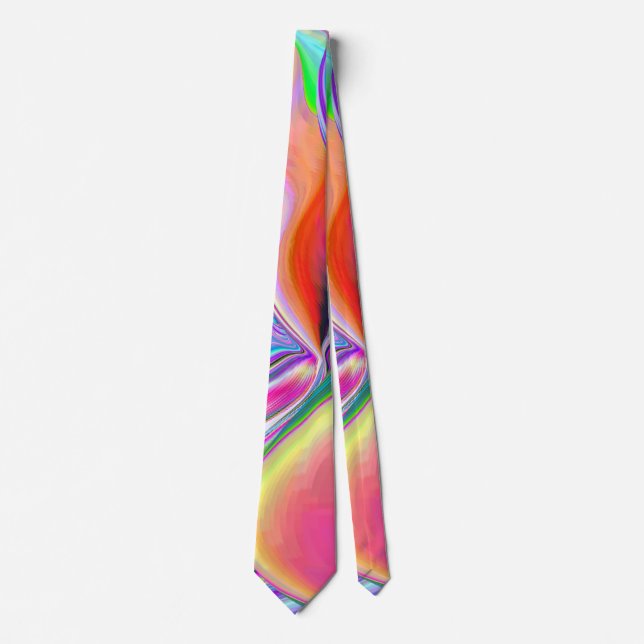Cravate Spirit of Summer Breeze, Rainbowart Abstrait 3D (Devant)