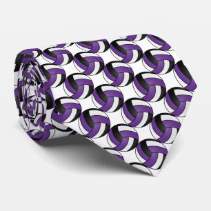 Cravate Sport Volley-ball - violet, blanc et noir