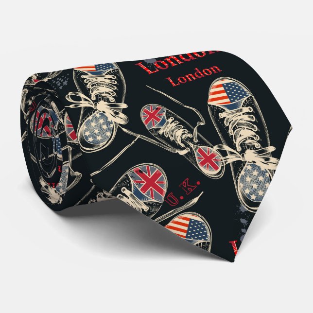 Cravate Sports Boots Fashion Pattern  (Roulé)