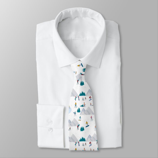 Cravate Sports d'hiver Vacances Motif (Attaché)