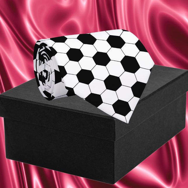Cravate Sports Motifs de balle de football (Soccer Ball Pattern Sports Neck Tie)