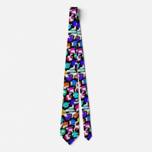 Cravate Squiggly Loops sans coutures motif 09 + votre back