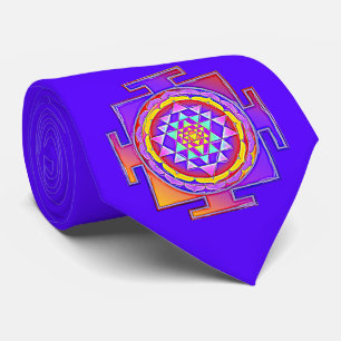 Cravate Sri Yantra - Symbole hindouiste Design 1