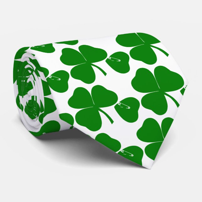 Cravate St Patrick's Day - Obtenez Lucky 3 + 1 feuilles =  (Roulé)