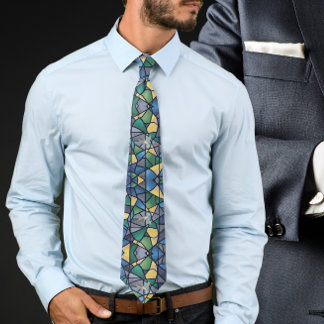 Cravate Stained glass and dove classic neck tie